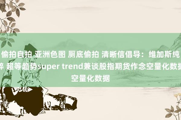 偷拍自拍 亚洲色图 厕底偷拍 清晰信倡导：维加斯纯碎 超等趋势super trend兼谈股指期货作念空量化数据