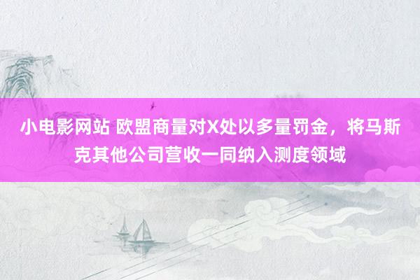 小电影网站 欧盟商量对X处以多量罚金，将马斯克其他公司营收一同纳入测度领域