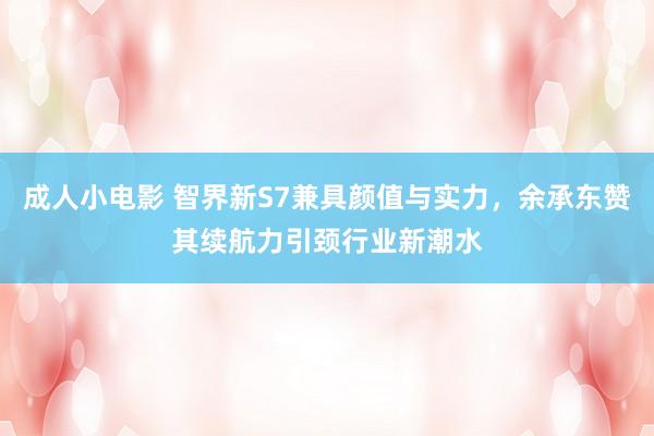 成人小电影 智界新S7兼具颜值与实力，余承东赞其续航力引颈行业新潮水