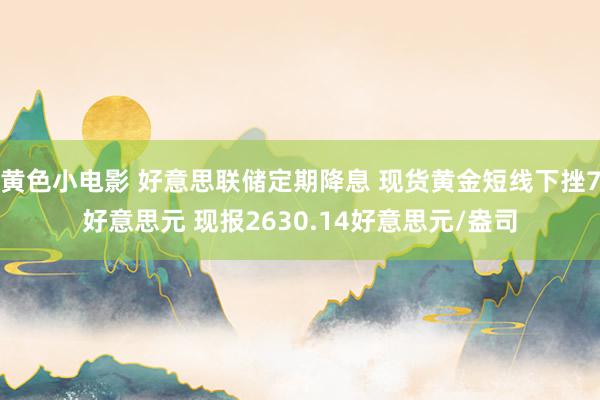 黄色小电影 好意思联储定期降息 现货黄金短线下挫7好意思元 现报2630.14好意思元/盎司
