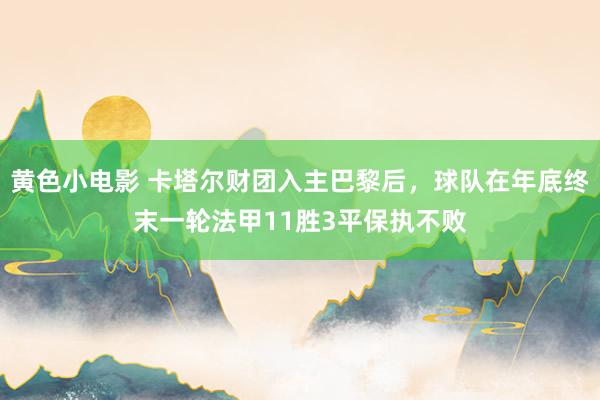 黄色小电影 卡塔尔财团入主巴黎后，球队在年底终末一轮法甲11胜3平保执不败