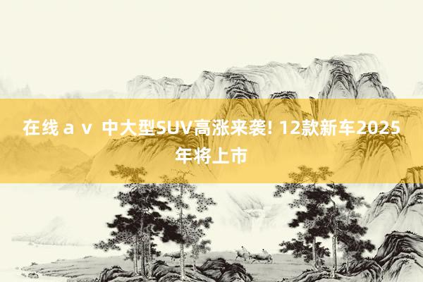 在线ａｖ 中大型SUV高涨来袭! 12款新车2025年将上市