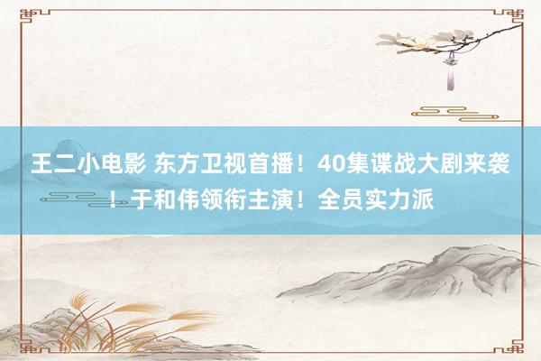 王二小电影 东方卫视首播！40集谍战大剧来袭！于和伟领衔主演！全员实力派