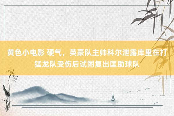 黄色小电影 硬气，英豪队主帅科尔泄露库里在打猛龙队受伤后试图复出匡助球队