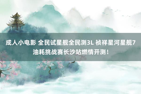 成人小电影 全民试星舰全民测3L 祯祥星河星舰7油耗挑战赛长沙站燃情开测！