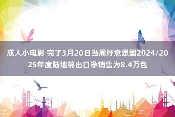 成人小电影 完了3月20日当周好意思国2024/2025年度陆地棉出口净销售为8.4万包