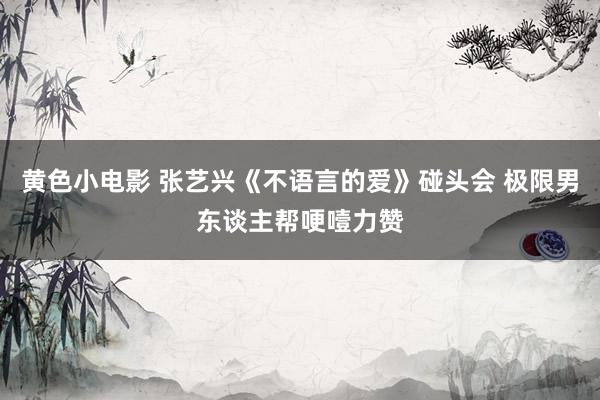 黄色小电影 张艺兴《不语言的爱》碰头会 极限男东谈主帮哽噎力赞
