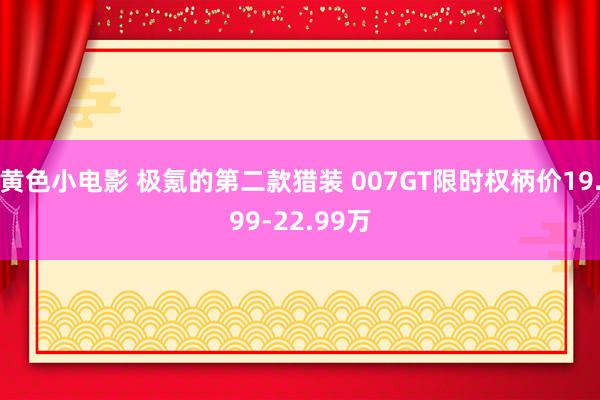 黄色小电影 极氪的第二款猎装 007GT限时权柄价19.99-22.99万